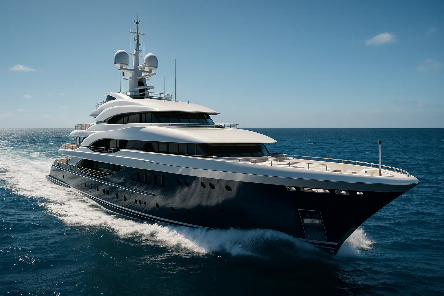 Superyacht with SealShift inflatable seals